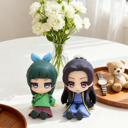 The Apothecary Diaries Maomao Jinshi Mini Figura Anime Periféricos Kawaii Brinquedos Sentados Enfeites de Carro de Mesa Modelo Presentes de Natal
