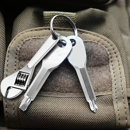 Conjunto de chaves de fenda portáteis mini de 3 peças, chaveiro multifuncional com mini chave inglesa - adequado para ferramentas de reparo de bicicletas e motocicletas