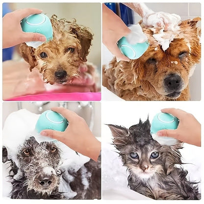 Multifunctional Bath Massage Brush for Dogs And Cats Soft Safety Silicone Puppy Grooming Tool Big Dog Cat Pet Accessories