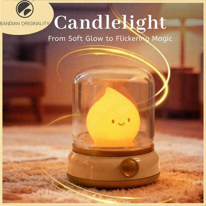 Mini Desktop LED Cute Night Lamp Creative USB Rechargeable Portable Cartoon Table Lamp For Coffee Bar Home Decor Hotel Bedroom