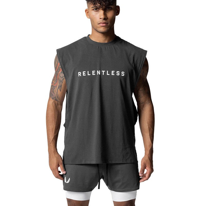 Men's Summer Cotton Casual Tank Top Gym Fitness Clothing Sleeveless Shirt Bodybuilding Running Singlet Undershirt Workout Vest