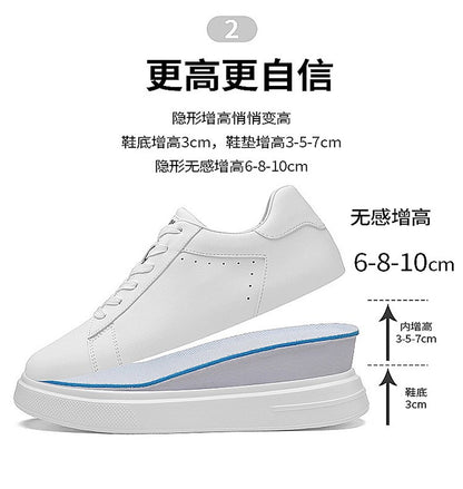 Sneakers Man Elevator Shoes White Black Taller Shoes Men Leisure Fashion Sports Increasing Shoes Increase in Height 6-10Cm
