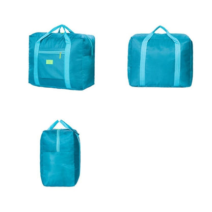 Portable Nylon Travel Luggage Bag Lightweight Large Capacity Fitness Handbag Folding Hand Grip Clothes Storage Bag