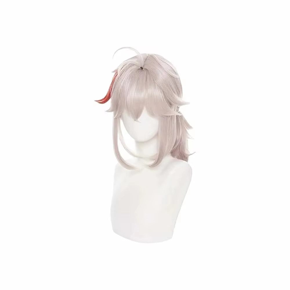Anime Cosplay Peruca Kaedehara Kazuha com Rabo de Cavalo Cabelo Sintético Peluca para Frieren Festival Halloween Adereços