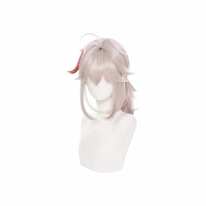 Anime Cosplay Peruca Kaedehara Kazuha com Rabo de Cavalo Cabelo Sintético Peluca para Frieren Festival Halloween Adereços