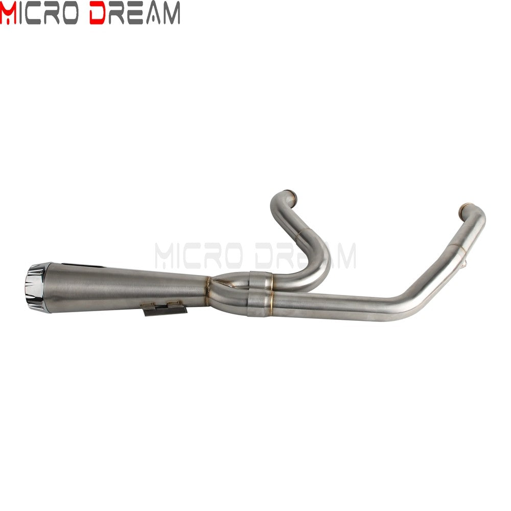 2 into 1 Motorcycle Engine System Pipe Slip on Exhaust Mufflers For Harley Street Glide ST FLHXST EFI FLHX Special FLHXS 2017-25