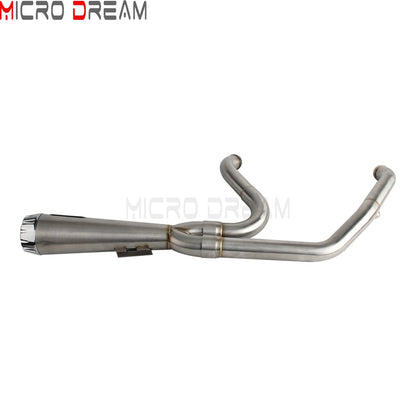 2 into 1 Motorcycle Engine System Pipe Slip on Exhaust Mufflers For Harley Street Glide ST FLHXST EFI FLHX Special FLHXS 2017-25