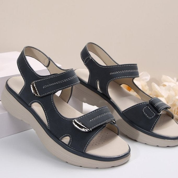 Summer 2024 New Sandals for Women Sports Style Wedge Heels Light Velcro Plus-size Slippers for Women