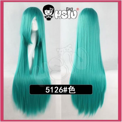 ?HSIU Brand? 80cm Cosplay wig Long 22 color Wig Heat Resistant Synthetic Hair Anime Party wig Fiber synthetic wig+Free wig cap