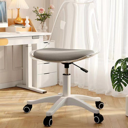 Rotating Computer Chair Dressing Transparent Plastics Elevated Move Rotating Chair Writing Desk Home Bedroom Desk Office Chair