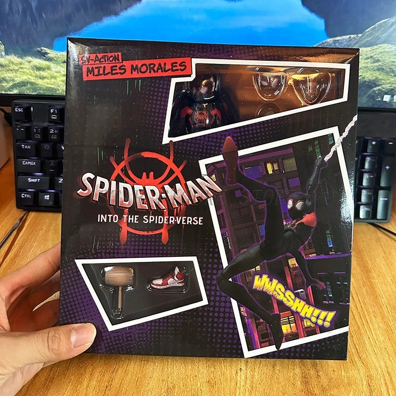 Boneco de Ação Miles Morales Sentinel Sv Modelo Homem-Aranha Marvel Homem-Aranha no Aranhaverso Boneco Colecionável Peter Parker