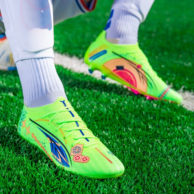 Soccer Shoes Men's Football Field Boots Grass Training Society Sports Soccer Cleats Without ShoeLaces Crampons De Football