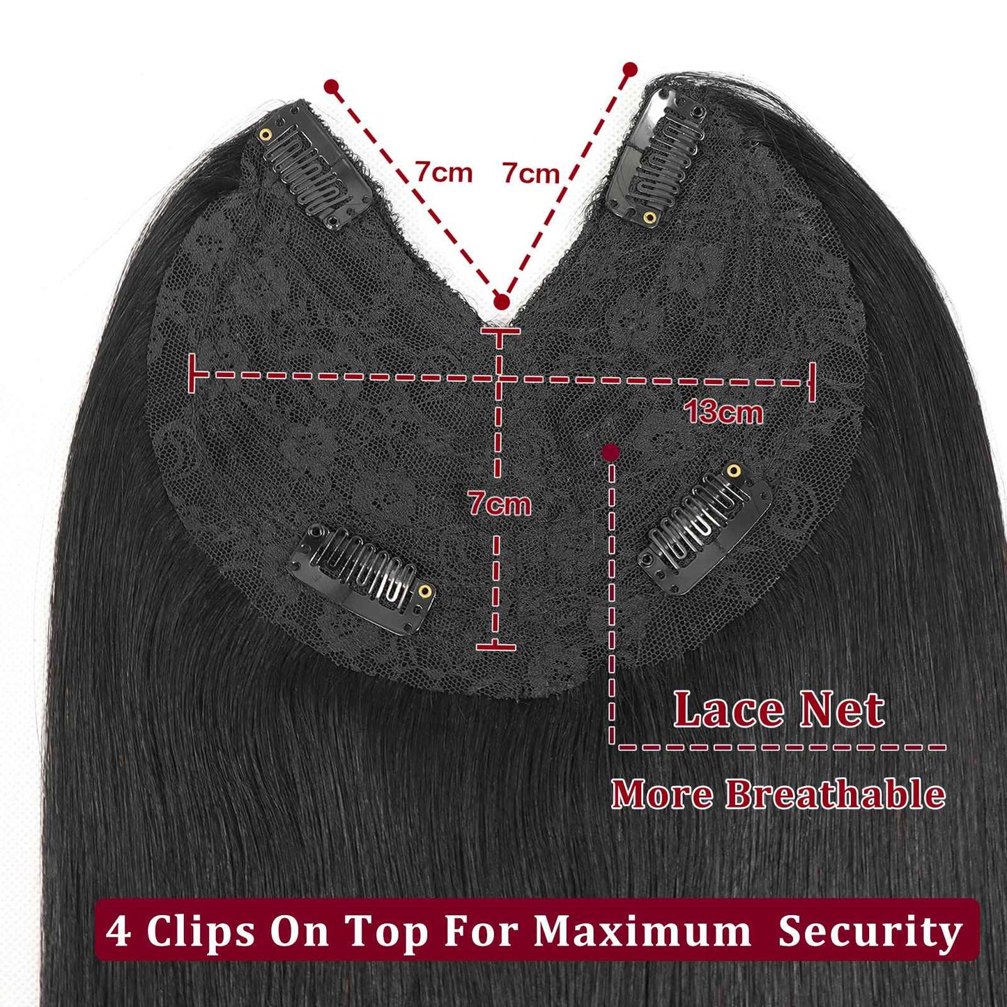 Extensões De Cabelo Humano Com Presilha Em V Para Mulheres Com Topo Invisível Castanho Loiro Destaque Para Mulheres Cabelo Liso Brasileiro Remy 16 Polegadas
