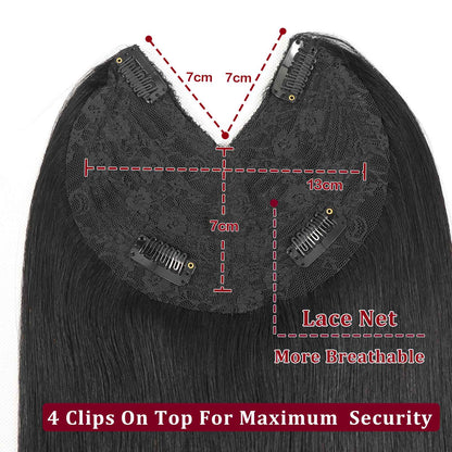 Extensões De Cabelo Humano Com Presilha Em V Para Mulheres Com Topo Invisível Castanho Loiro Destaque Para Mulheres Cabelo Liso Brasileiro Remy 16 Polegadas