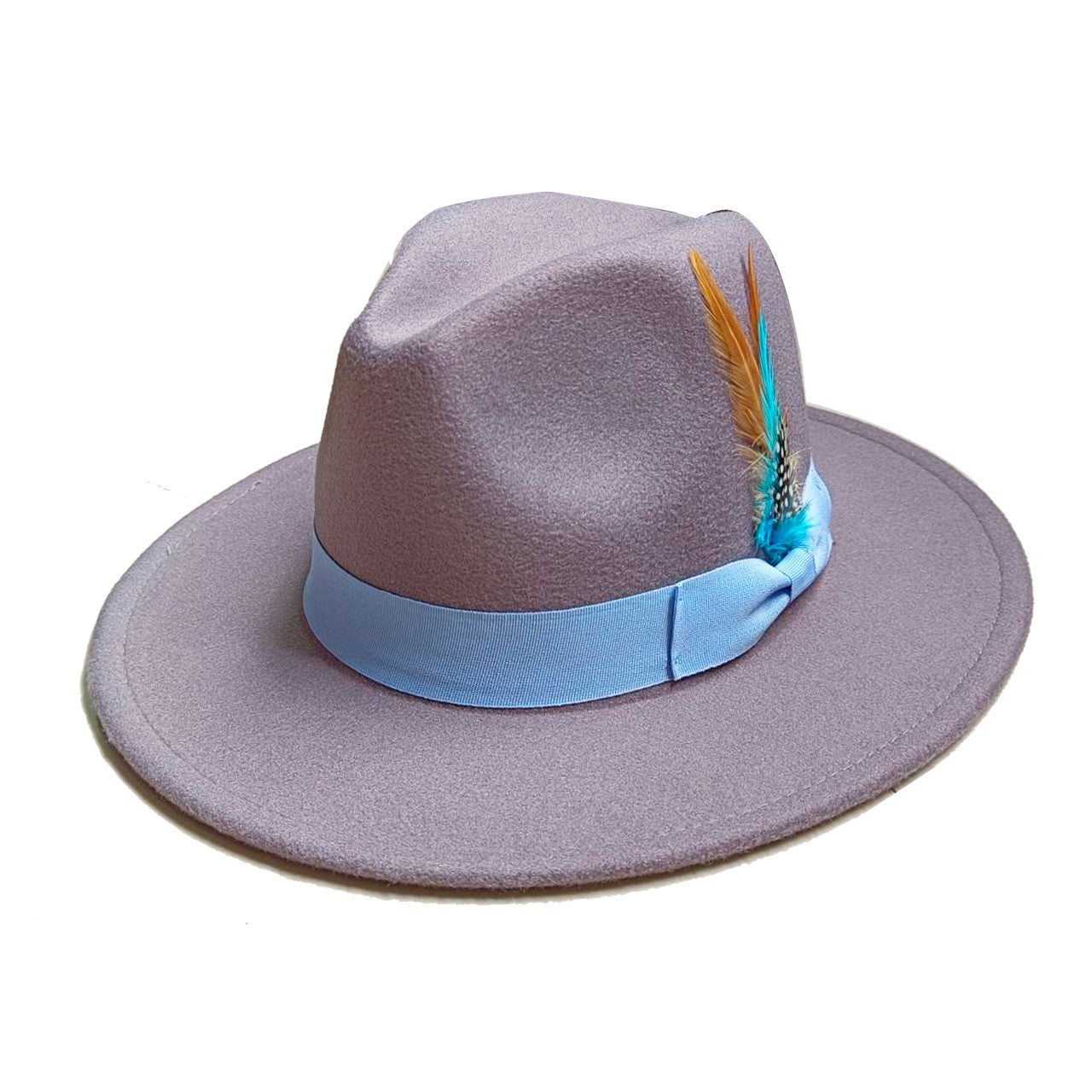 Leather Pink Fedora Wide brimmed Jazz Hat Autumn/Winter Classic Elegant Panama Hat Gentleman Hat Wholesale Sombrero
