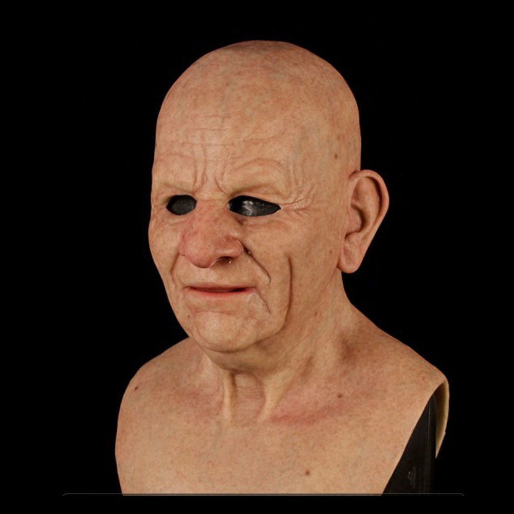 Hot Mascara De Silicona Realistas Halloween for Adults Silicone Old Man Mask Real Face Skin Head Prank Mask for Costume Cosplay