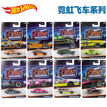 Série Carros Hot Wheels Neon Speed Originais Hlh72 Porsche Volvo Dodge Volkswagen Veículos Die-Cast Modelos Carros Brinquedos Coleção Presentes