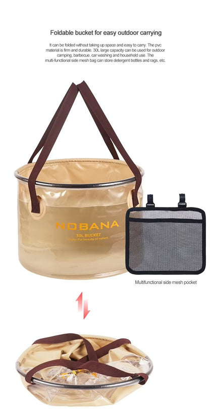 Camping Portable Folding Water Bucket 20L/30L Large Capacity Telescopic Container for Camping, Hiking, Fishing