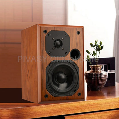 Caixa de Som Bookshelf HiFi 5 Polegadas 4ohm Passiva Alta Fidelidade de Madeira para Mesa 10W-50W Áudio para Home Theater Gamer
