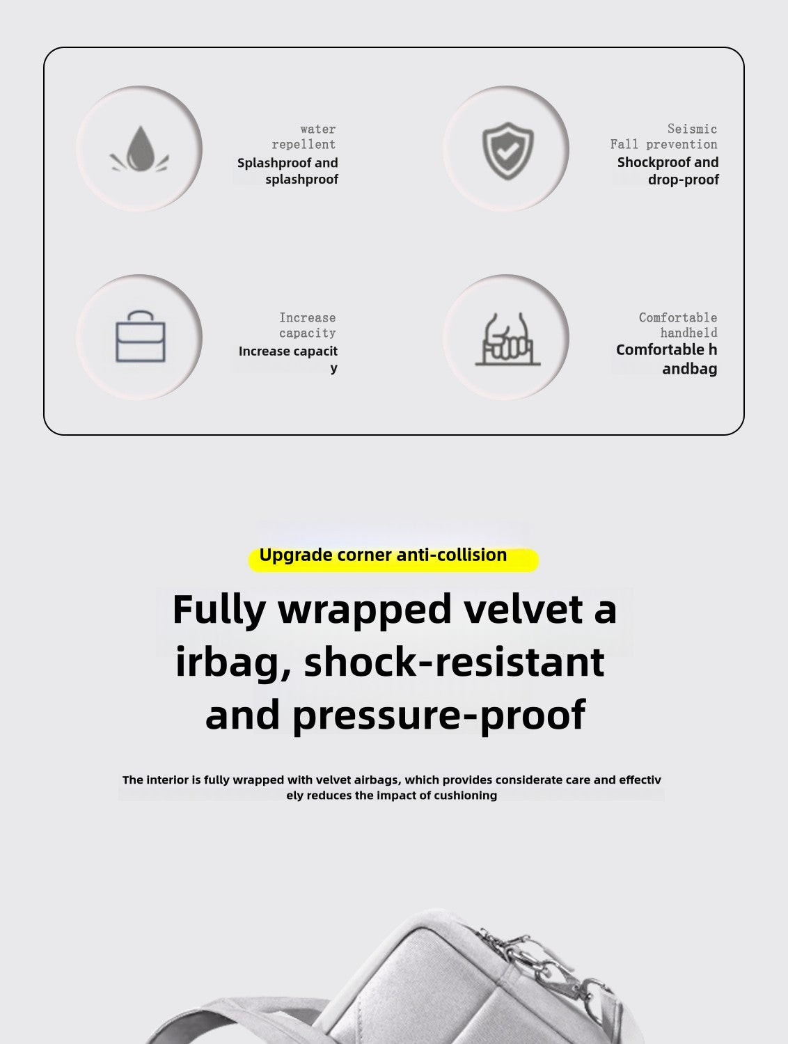 Business Laptop Bag Case Shoulder Tote Bag Notebook Bag Briefcase For 13 15 17 Inch Macbook Air Pro HP Huawei Asus Dell handbag