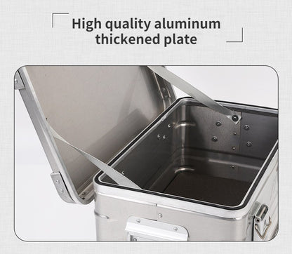 MOUNTAINHIKER Outdoor Storage Box Camping Picnic Travel Aluminum Alloy Large Capacity Box Silver Storage Bag 30-80L