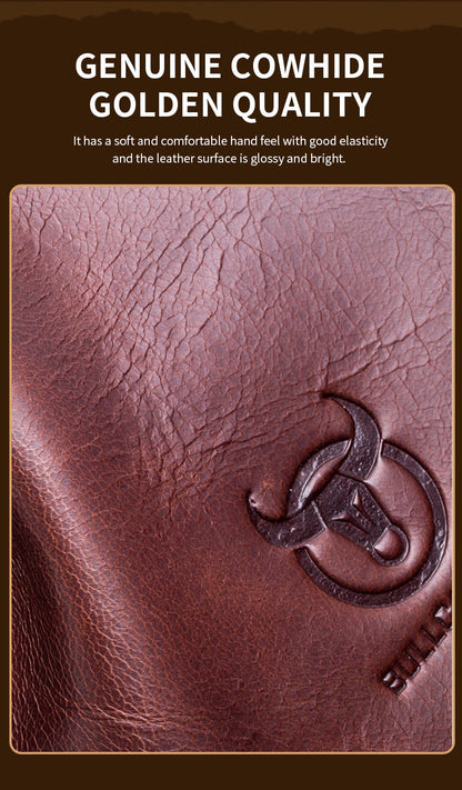 BULLCAPTAIN New Genuine Leather Men Crossbody Bag Male Briefcase Messenger Bag Casual Business Briefcase Style Men Shoulder Bag