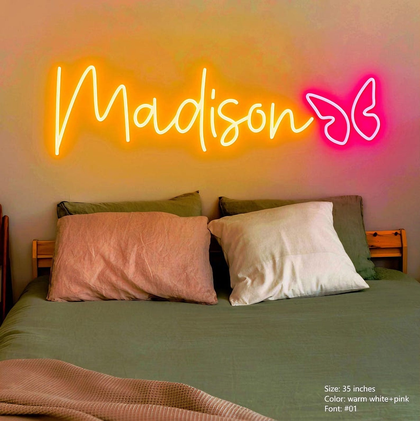 Custom Neon Sign Personalized Name Neon Sign LED Night Light Birthday Wedding Signs Room Bedroom Decoration Wall LED Neon Lamp