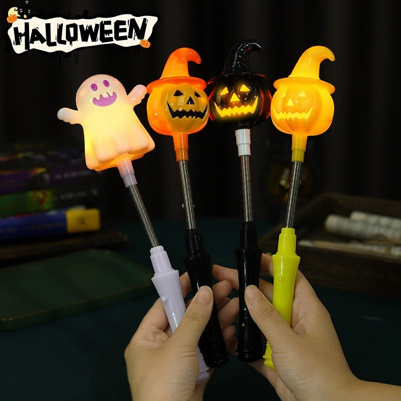 Halloween Party Decoration Halloween Hand Shaker Sticks Pumpkin Ghost Stick Gift Party Favor Gifts Party Supplies