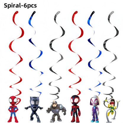 Spider Hero Birthday Party Decoration Plate Cup Banner Balloon Superhero Party Favors Baby Shower Decor Birthday Supplies Gift