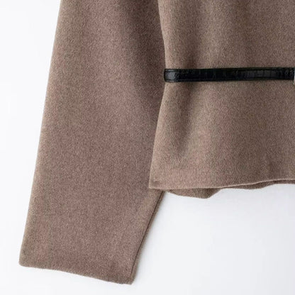 Women's Outerwear 2024 New Fashion With Belt Soft Top Elegant Chic Autumn/Winter Coat