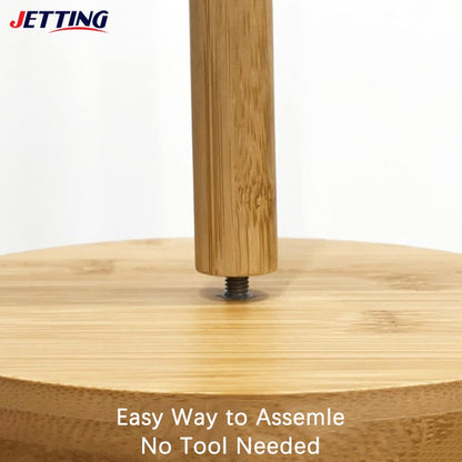 Kitchen Wooden Roll Paper Towel Holder Bathroom Tissue Vertical Stand Disposable Paper Pot Kitchen Toilet Storage Accessories