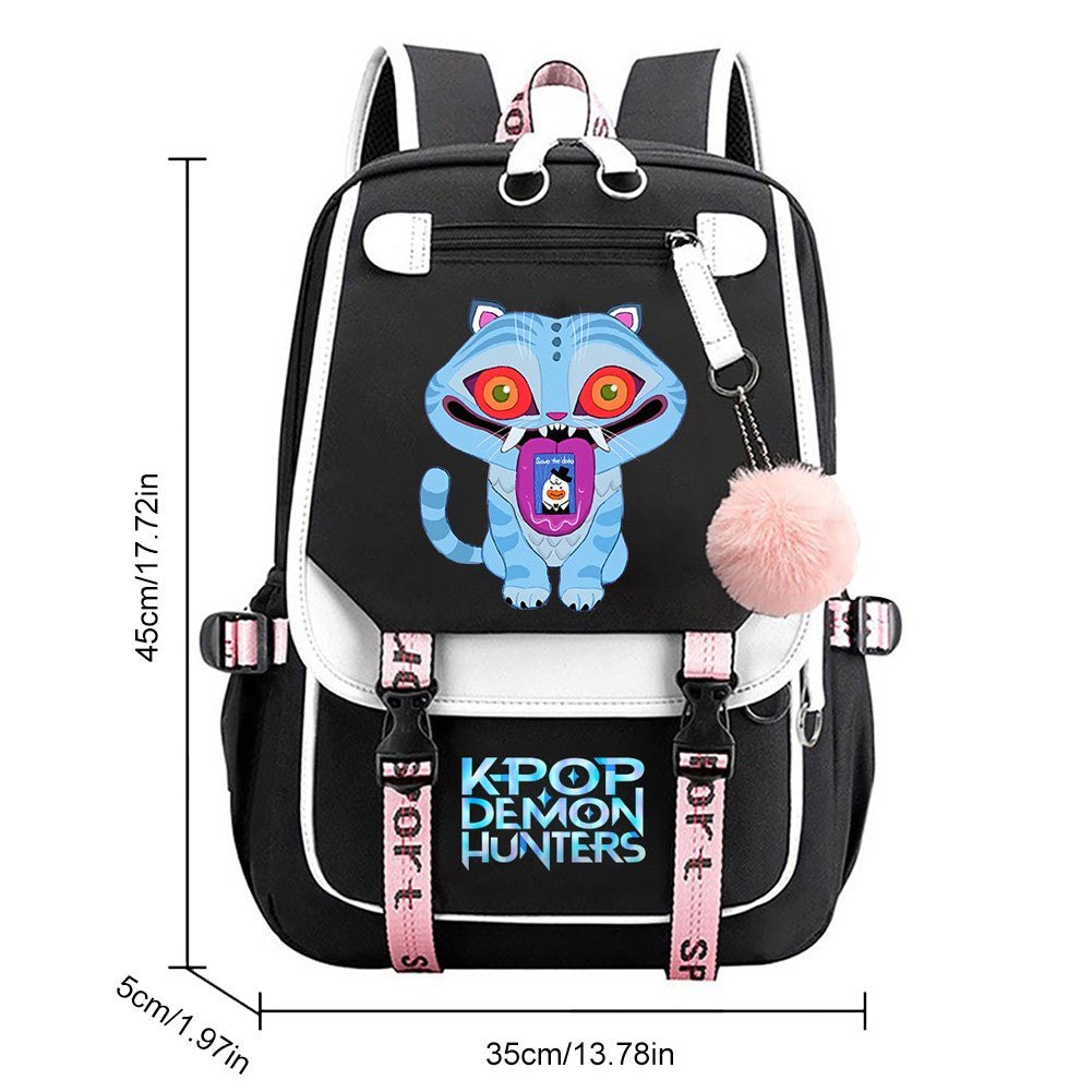 KPop Demon Hunters School Bags Rumi Mira Zoey Mochilas para Fãs Lançamento 2025 Bolsas para Crianças Meninos Meninas Laptop Porta USB