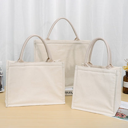 10pcs White Canvas Bags Custom Wedding Party Gift Tote Bags DIY Shopping Bags Large Capacity Tote Bags Custom Printed Logo