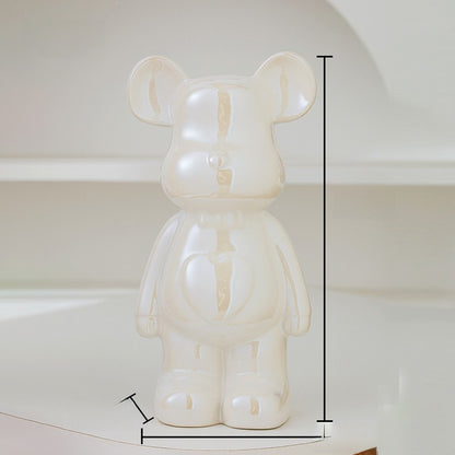 17/27/cm Aesthetic Bear brick Ceramic Staute Teddy Bear decor action figure Sculptures Ornament for room Home Decoration Crafts