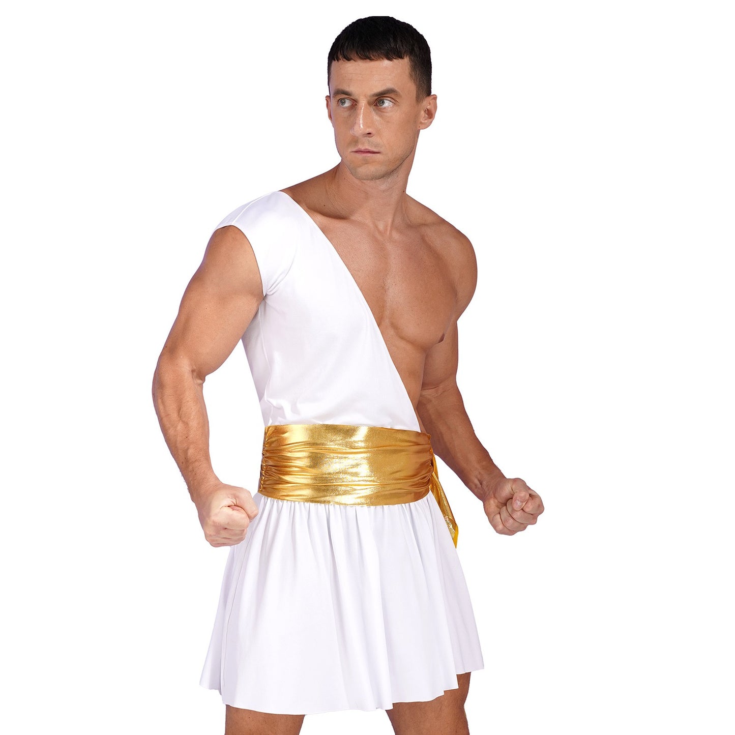 Mens Roman Toga Costume Ancient Greek Gods Senator Emperor Robe Uniform Halloween Party Cosplay Role Play Fancy Dress