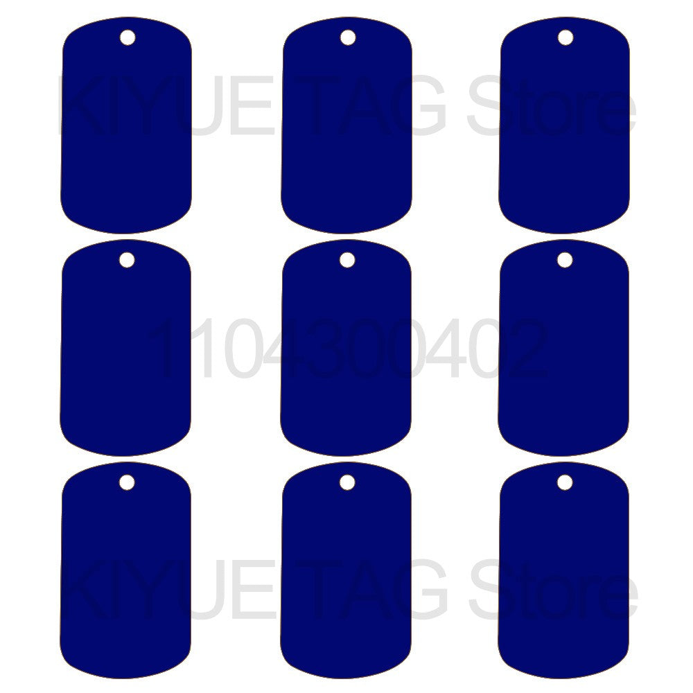 Wholesale 100Pcs Stamping Blanks Aluminum Tags Nameplate Engraving Keychain Crafts Military Tag Dog ID Tags Personalized Signs