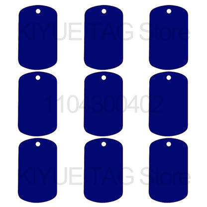 Wholesale 100Pcs Stamping Blanks Aluminum Tags Nameplate Engraving Keychain Crafts Military Tag Dog ID Tags Personalized Signs