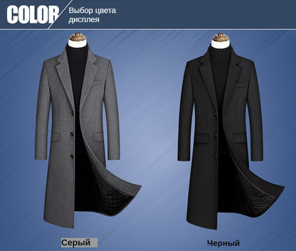 Wool content 30%,New woolen overcoat in autumn and winter, men clothing,coat men, winter coat men, coats for men,men winter coat