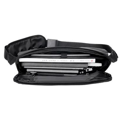 Minimalist Black Men's Shoulder Bag Male High Quality Waterproof Briefcase Crossbody Bag Business Style Messenger Bags for Men