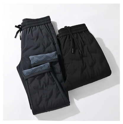Calças Masculinas de Outono e Inverno, Novas Tendências da Moda, Impermeáveis, Acolchoadas, Quentes, Esportivas Casuais Soltas, Tamanhos Grandes, M-4XL