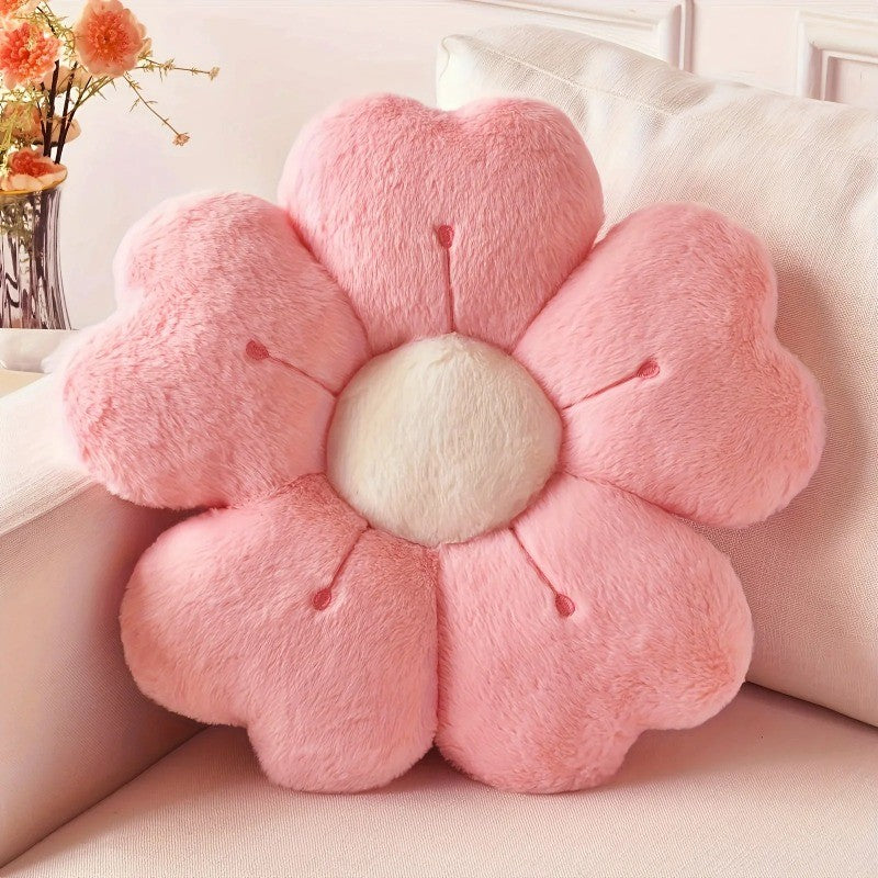 Flower Plush Throw Pillow Cute Daisy Stuffed Cushion Kawaii Sleeping Pillow Soft Office Chair Back Cushion Pet Mat Home Decor