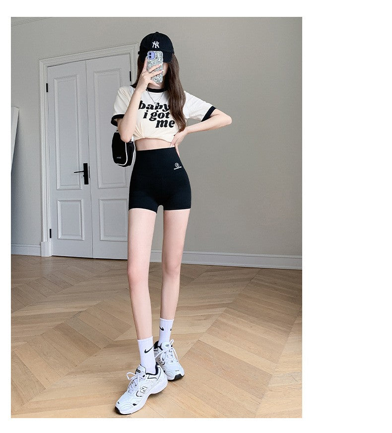 2023 Summer Sports Yoga Shorts Women Letter Embroidery Biker Shorts Women High Waist Casual Streetwear Elastic Female Underwear