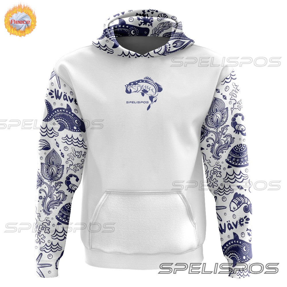 SPELISPOS Roupa de Pesca Masculina Inverno Quente Jaqueta Suéter Casual Esportes ao Ar Livre Manga Longa Roupas com Capuz para Pesca