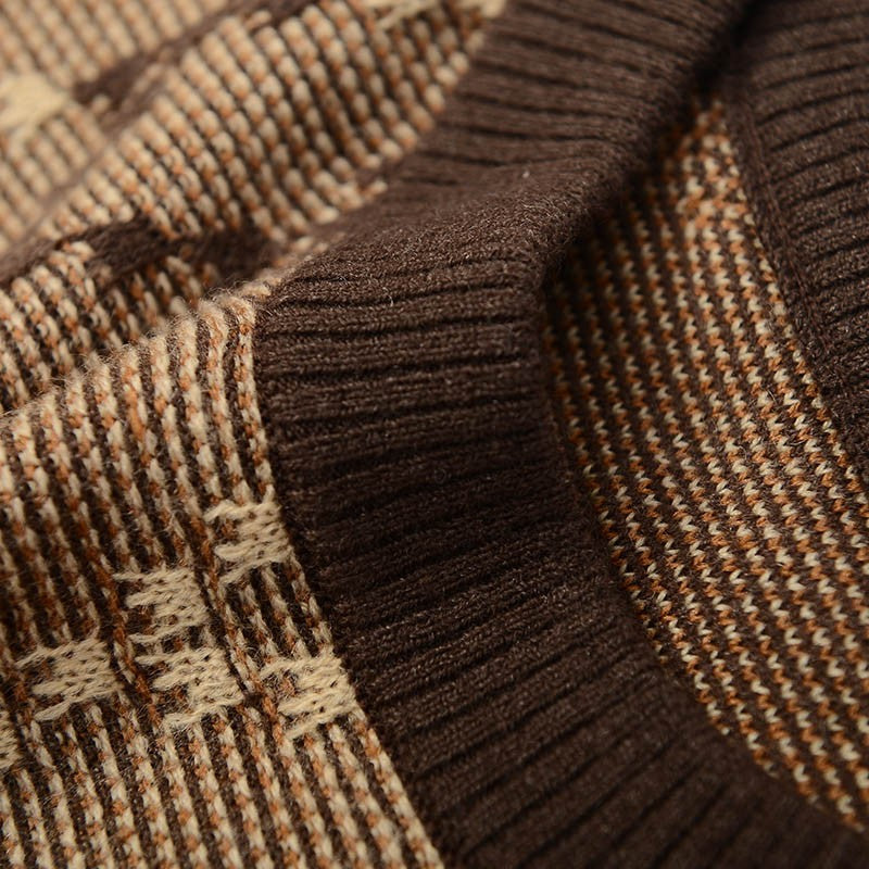 Men's Casual Crewneck Sweaters Cable Knit Thermal Pullover Sweater