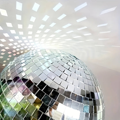 12pcs Mini Disco Mirror Balls-Silvery Reflective Glass Ornaments for '70s Discos Aesthetic Room Decorations Party Supplies