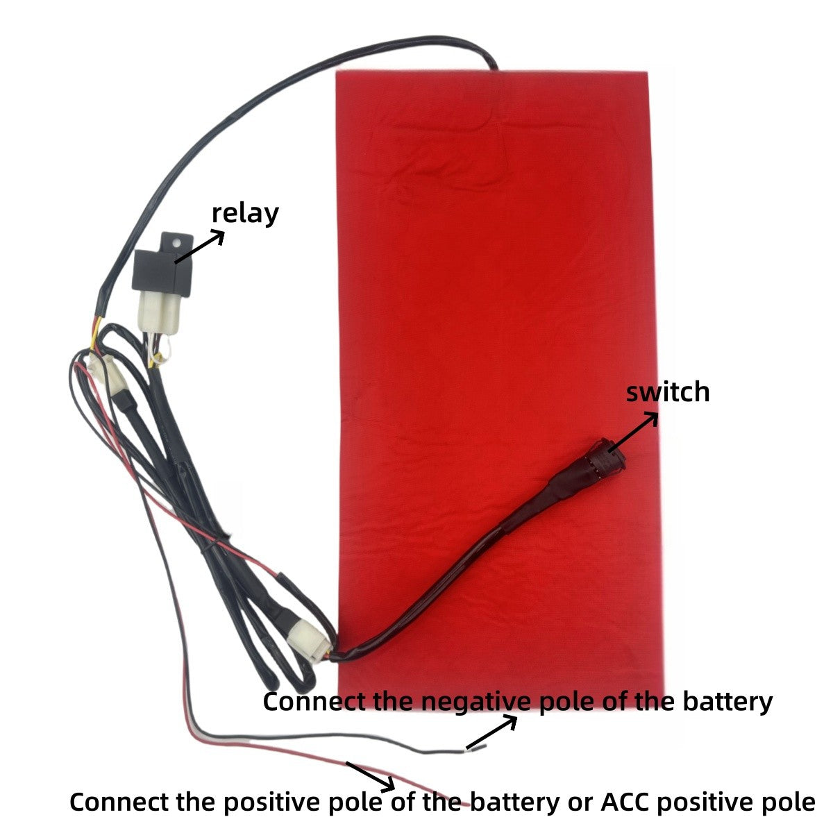 Kit de aquecimento de assento de motocicleta com almofada de aquecimento universal à prova d'água, interruptor de controle circular para motocicleta