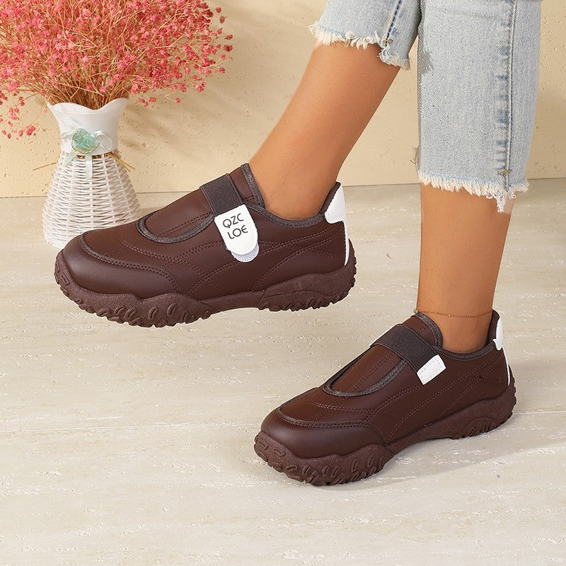 Soft Sole Non-Slip Work Shoes Comfortable for Feet Autumn Winter Women's Black Sneakers Slip-On Waterproof Kitchen Office