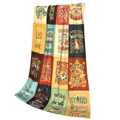 Hamiltons the Musical Flannel Blanket Winter  Warm Soft Throw Blanket for Girls Boys Home Decor Print Bedspread Sofa Bed Cover
