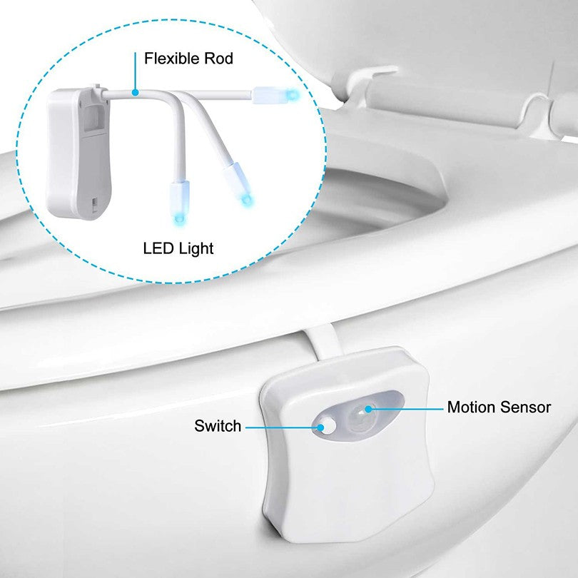 Toilet Night Light PIR Motion Sensor Toilet Lights LED Washroom Night Lamp 16 Colors Toilet Bowl Lighting For Bathroom Washroom