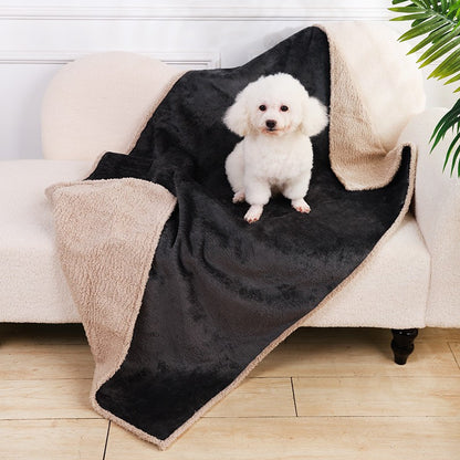 Manta para Dormir Pet Macia Confortável Quente Flannel Pele de Cordeiro Cobertor para Cães Engrossar Impermeável Tapete para Cães e Gatos Acessórios para Cães